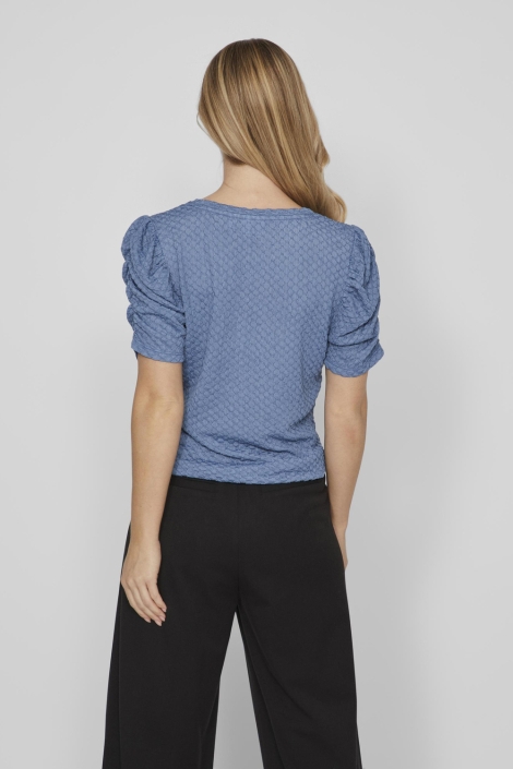 Vila vianine s/s puff sleeve top - noos